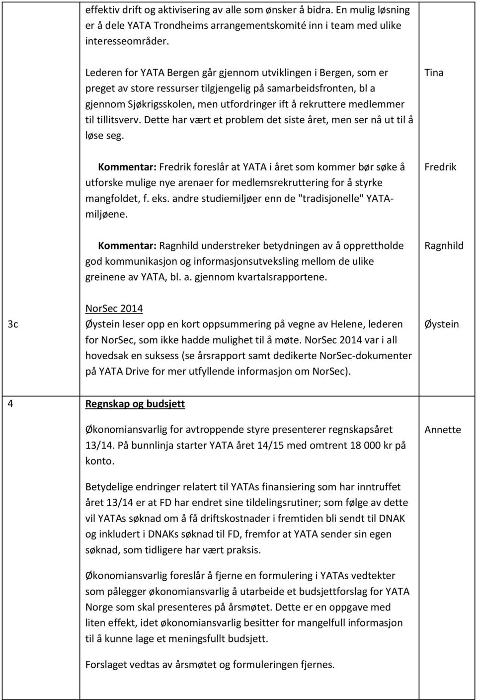 til tillitsverv. Dette har vært et problem det siste året, men ser nå ut til å løse seg.