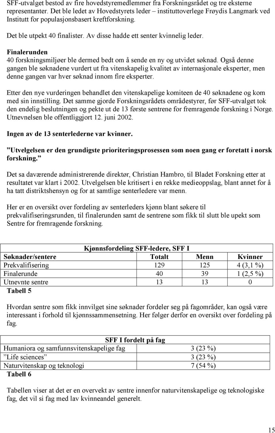 Finalerunden 40 forskningsmiljøer ble dermed bedt om å sende en ny og utvidet søknad.