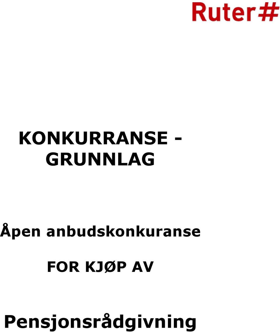 anbudskonkuranse