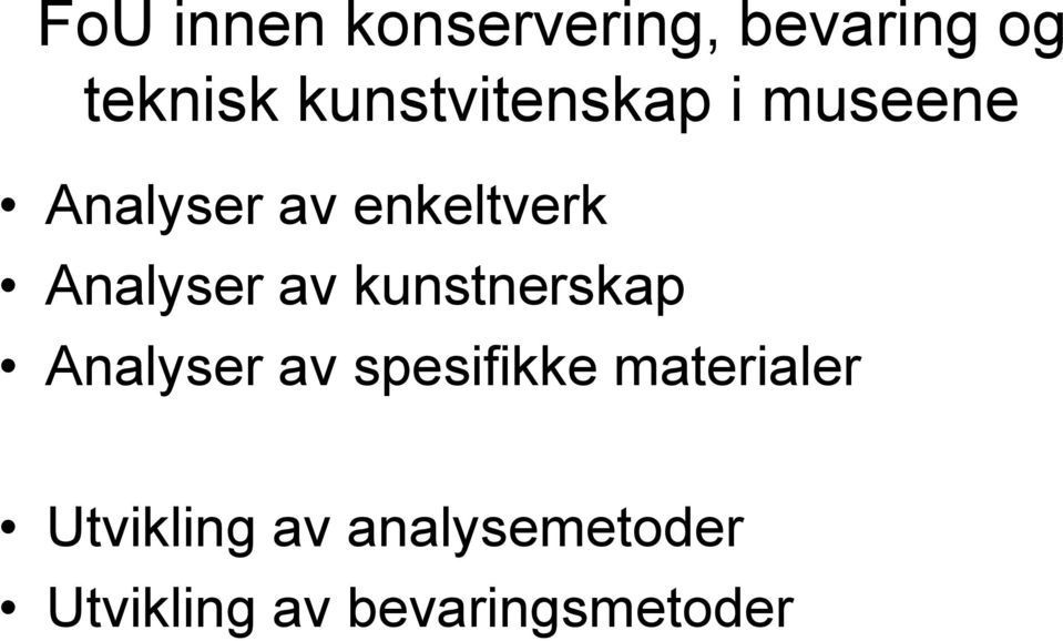 Analyser av kunstnerskap Analyser av spesifikke