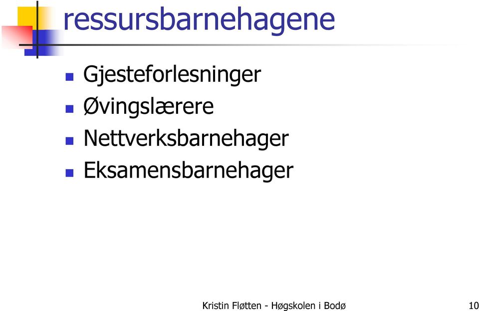 Nettverksbarnehager