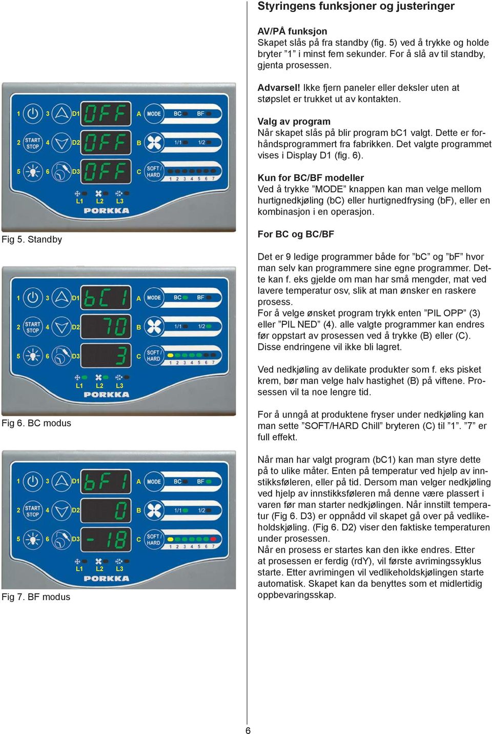 Det valgte programmet vises i Display (fig. ).