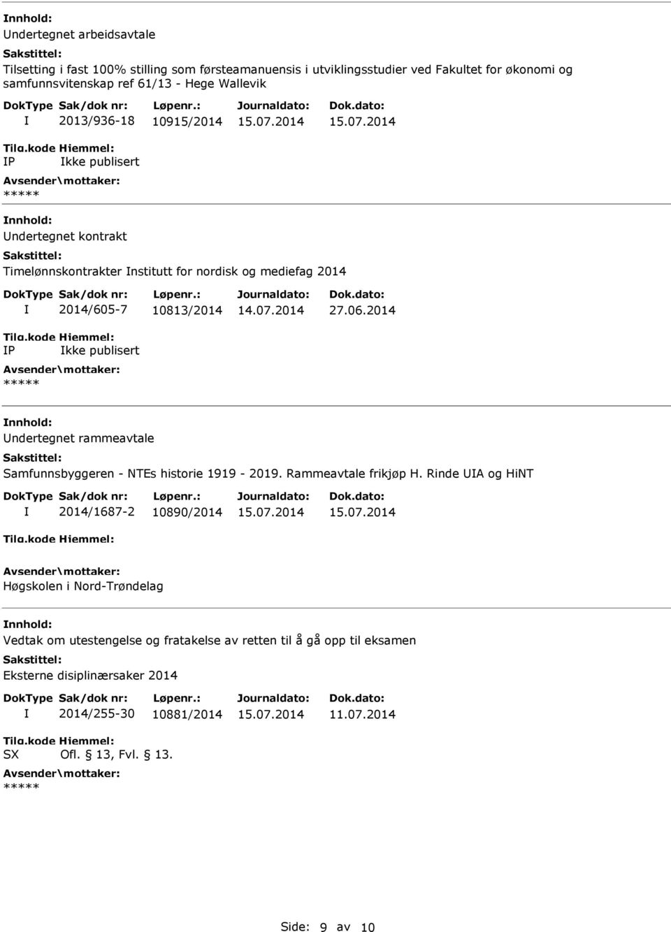 27.06.2014 nnhold: Undertegnet rammeavtale Samfunnsbyggeren - NTEs historie 1919-2019. Rammeavtale frikjøp H.