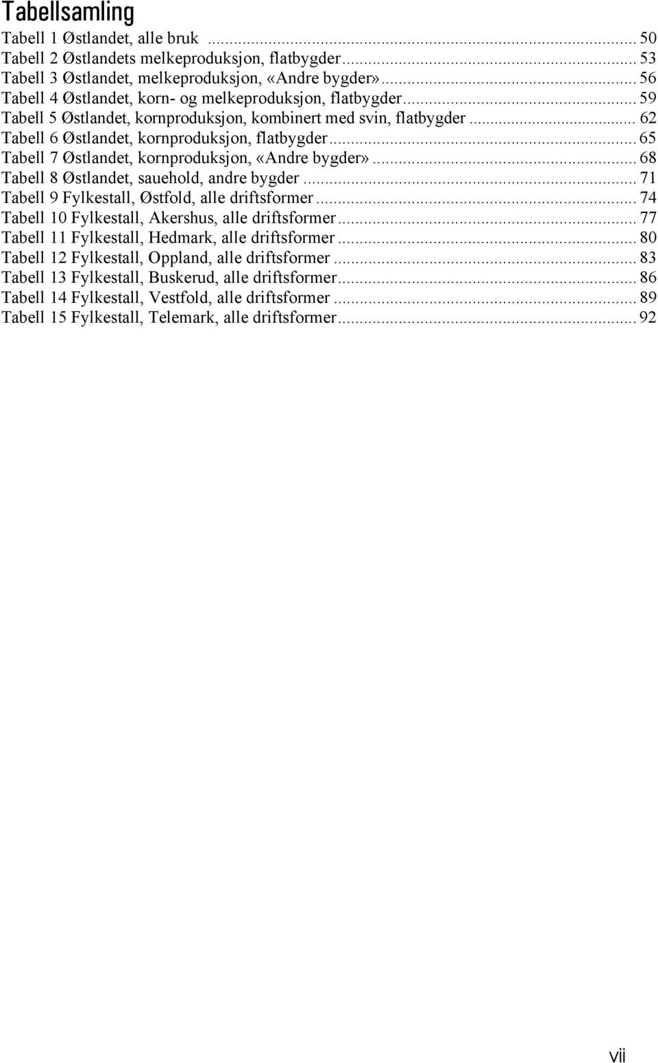 .. 65 Tabell 7 Østlandet, kornproduksjon, «Andre bygder»... 68 Tabell 8 Østlandet, sauehold, andre bygder... 71 Tabell 9 Fylkestall, Østfold, alle driftsformer.