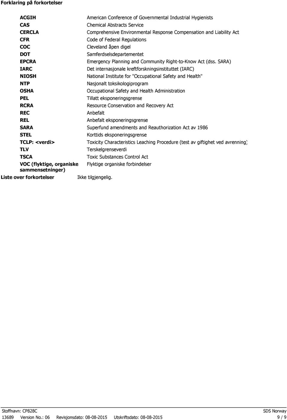 digel Samferdselsdepartementet Emergency Planning and Community RighttoKnow Act (dss.