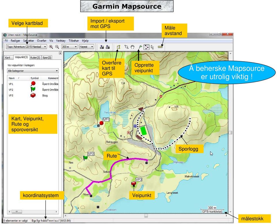 beherske Mapsource er utrolig viktig!