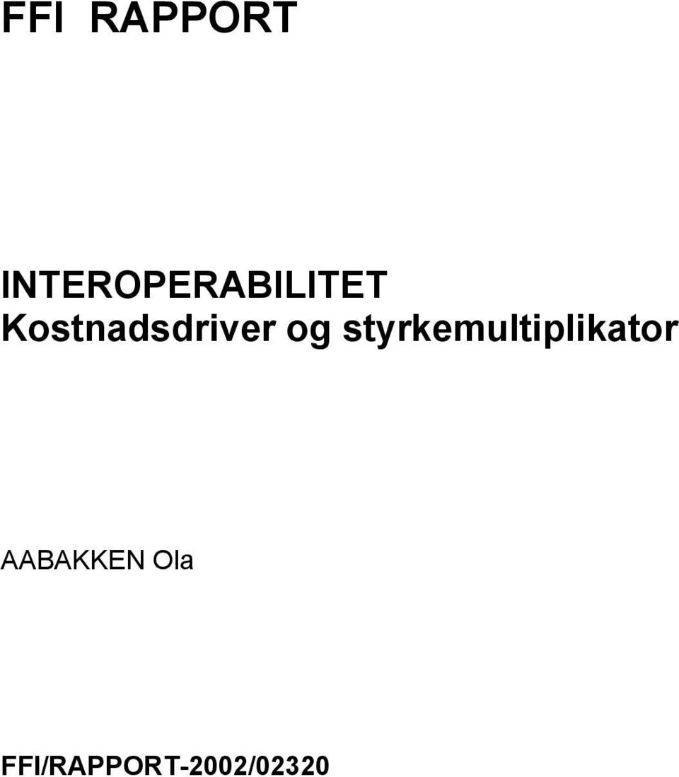 Kostnadsdriver og