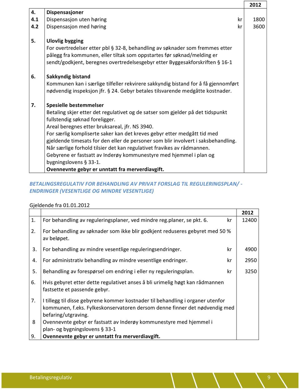 overtredelsesgebyr etter Byggesakforskriften 16-1 6. Sakkyndig bistand Kommunen kan i særlige tilfeller rekvirere sakkyndig bistand for å få gjennomført nødvendig inspeksjon jfr. 24.