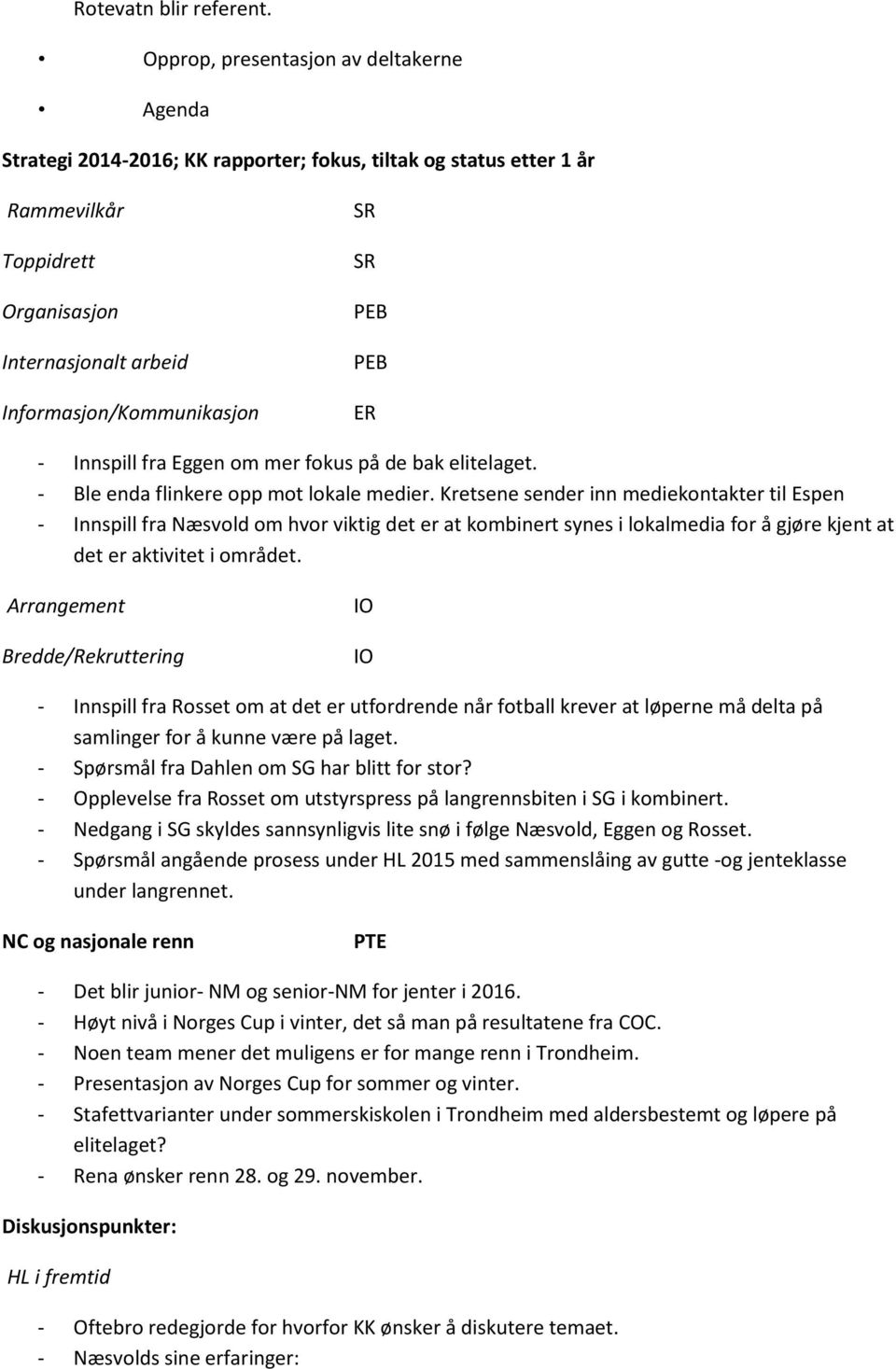 - Innspill fra Eggen m mer fkus på de bak elitelaget. - Ble enda flinkere pp mt lkale medier.