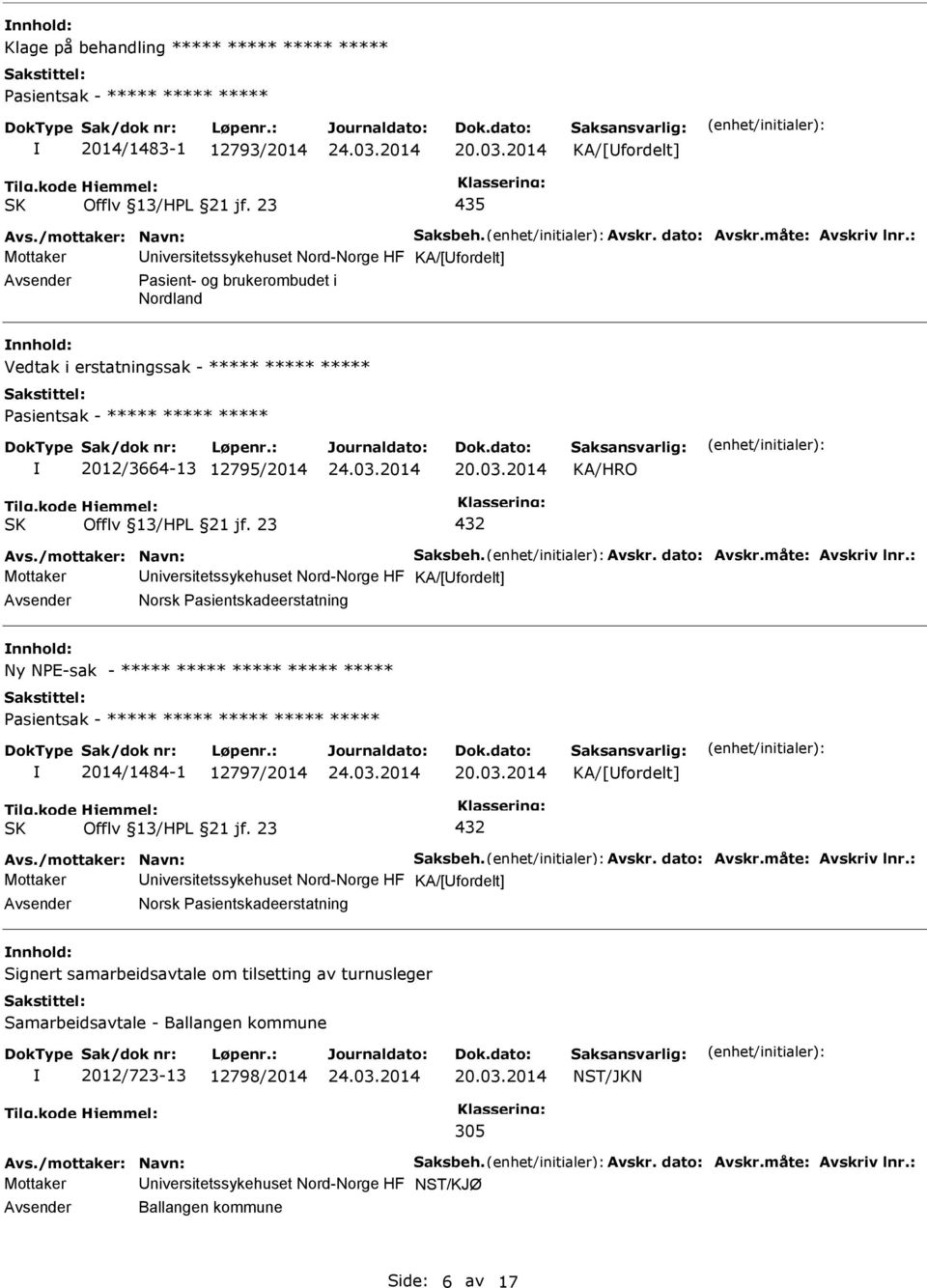 ***** ***** 2014/1484-1 12797/2014 KA/[fordelt] nnhold: Signert samarbeidsavtale om tilsetting av turnusleger Samarbeidsavtale -