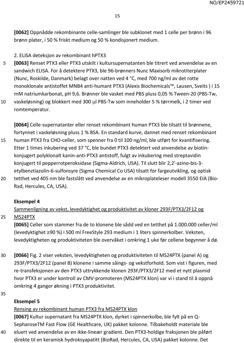 For å detektere PTX3, ble 96-brønners Nunc Maxisorb mikrotiterplater (Nunc, Roskilde, Danmark) belagt over natten ved 4 C, med 700 ng/ml av det rotte monoklonale antistoffet MNB4 anti-humant PTX3