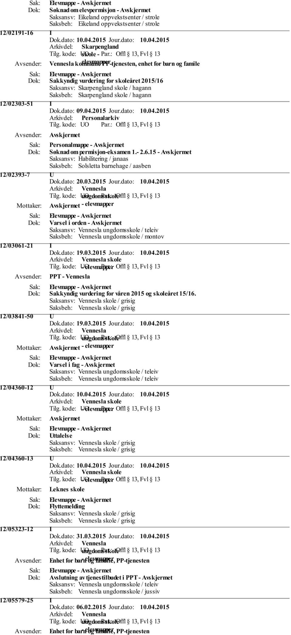 hagann 12/02303-51 I Arkivdel: Personalarkiv Tilg. kode: O Par.: Offl 13, Fvl 13 Personalmappe - Søknad om permisjon-eksamen 1.- 2.6.