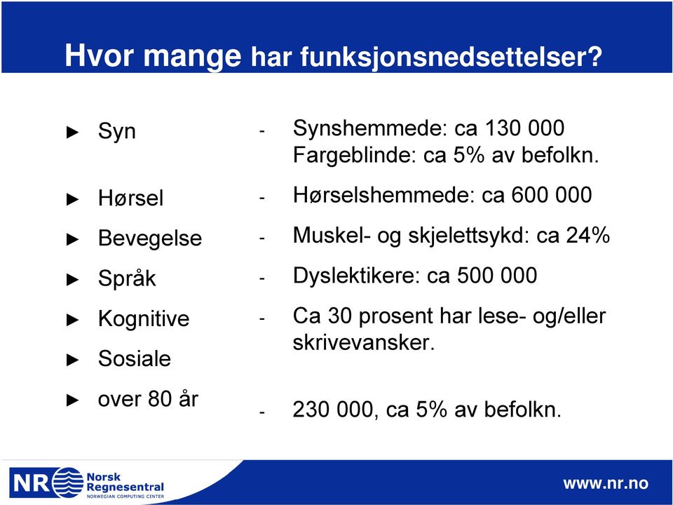 000 Fargeblinde: ca 5% av befolkn.