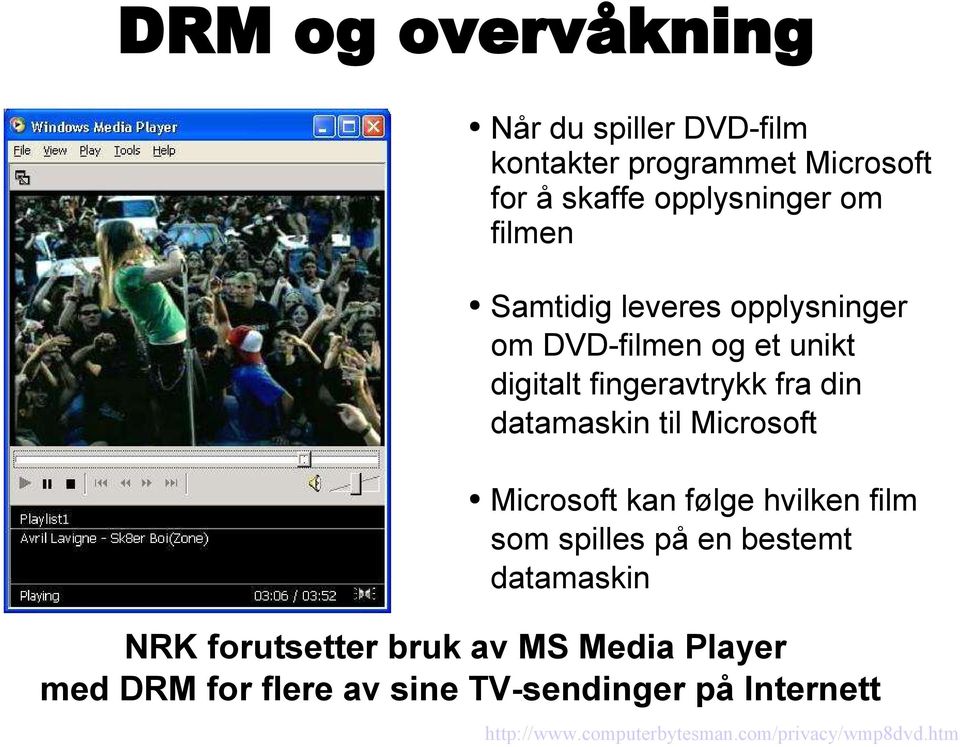 Microsoft Microsoft kan følge hvilken film som spilles på en bestemt datamaskin NRK forutsetter bruk av MS