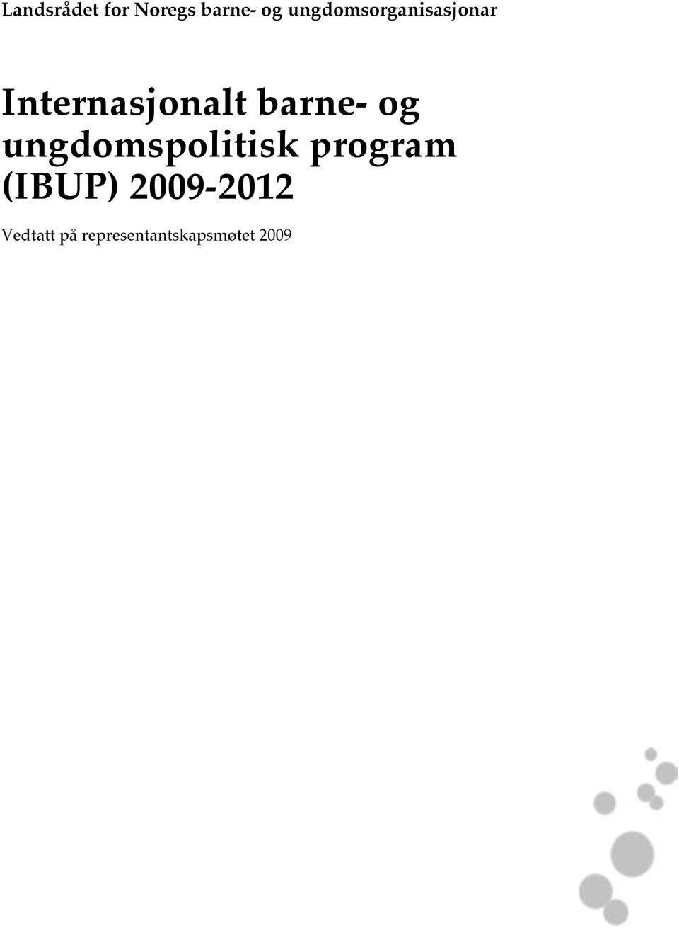 barne- og ungdomspolitisk program