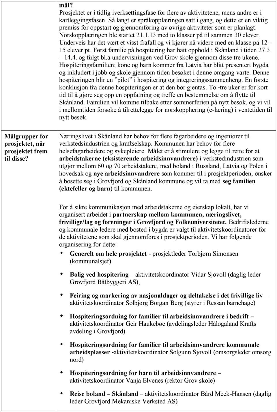 1.13 med to klasser på til sammen 30 elever. Underveis har det vært et visst frafall og vi kjører nå videre med en klasse på 12-15 elever pt.