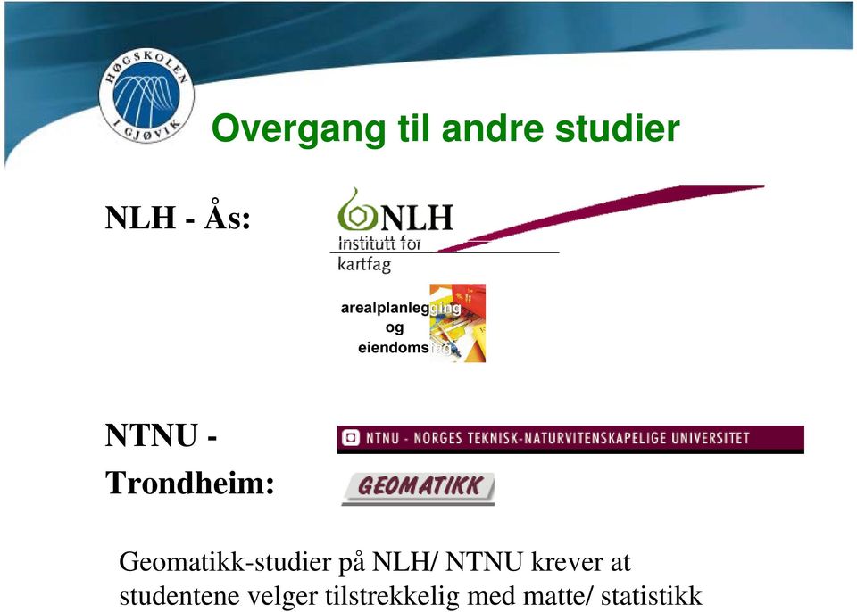 på NLH/ NTNU krever at studentene