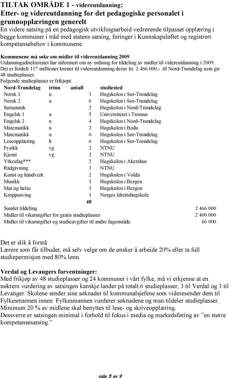 Kommunene må søke om midler til videreutdanning 2009 Utdanningsdirektoratet har informert om ny ordning for tildeling av midler til videreutdanning i 2009.