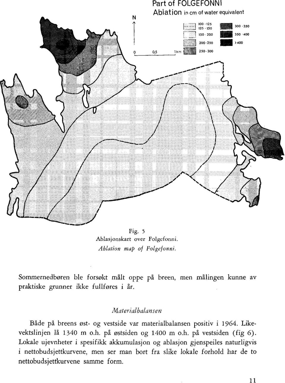 Ablation map of Folgefonni.