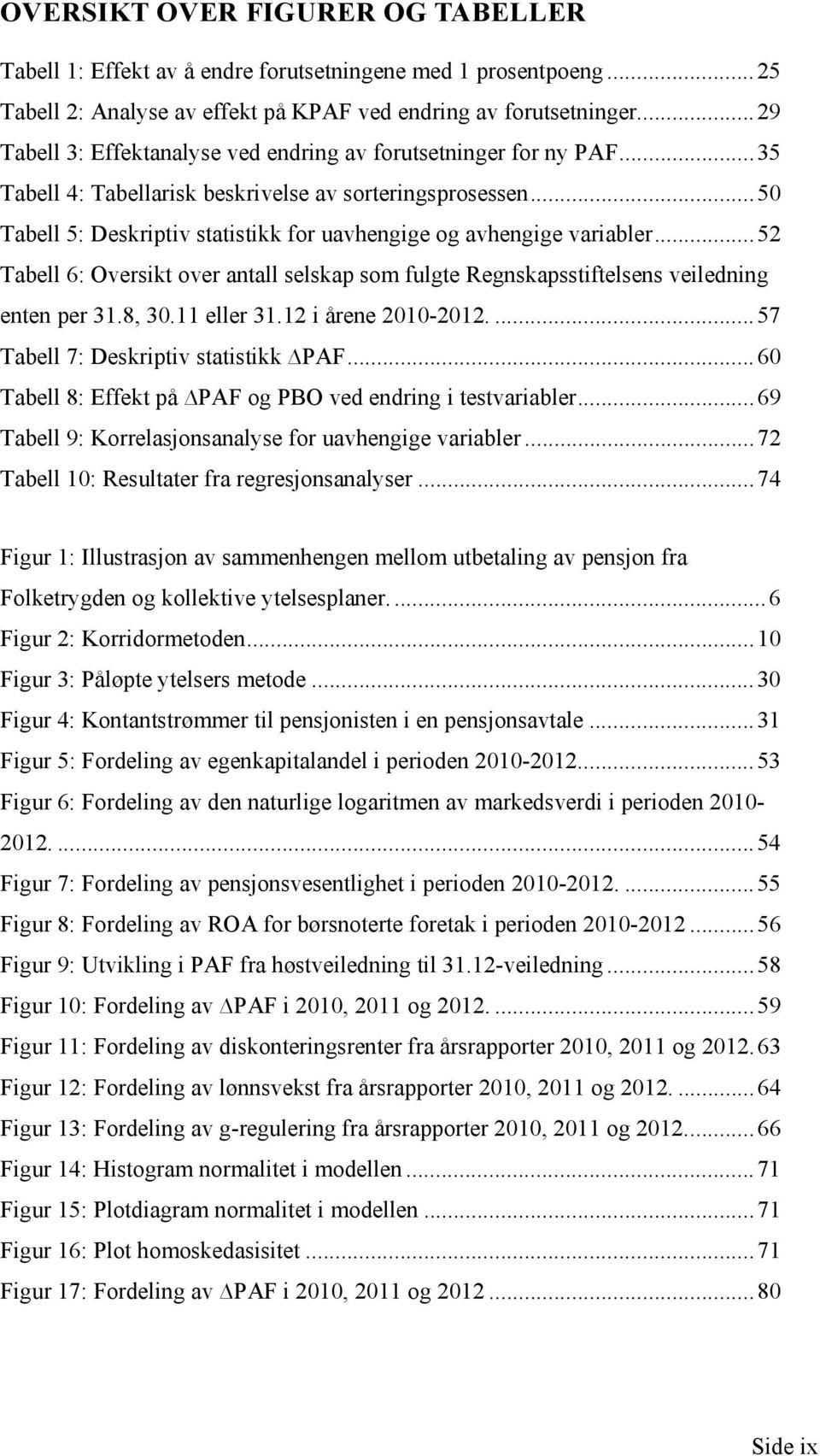 .. 50 Tabell 5: Deskriptiv statistikk for uavhengige og avhengige variabler... 52 Tabell 6: Oversikt over antall selskap som fulgte Regnskapsstiftelsens veiledning enten per 31.8, 30.11 eller 31.