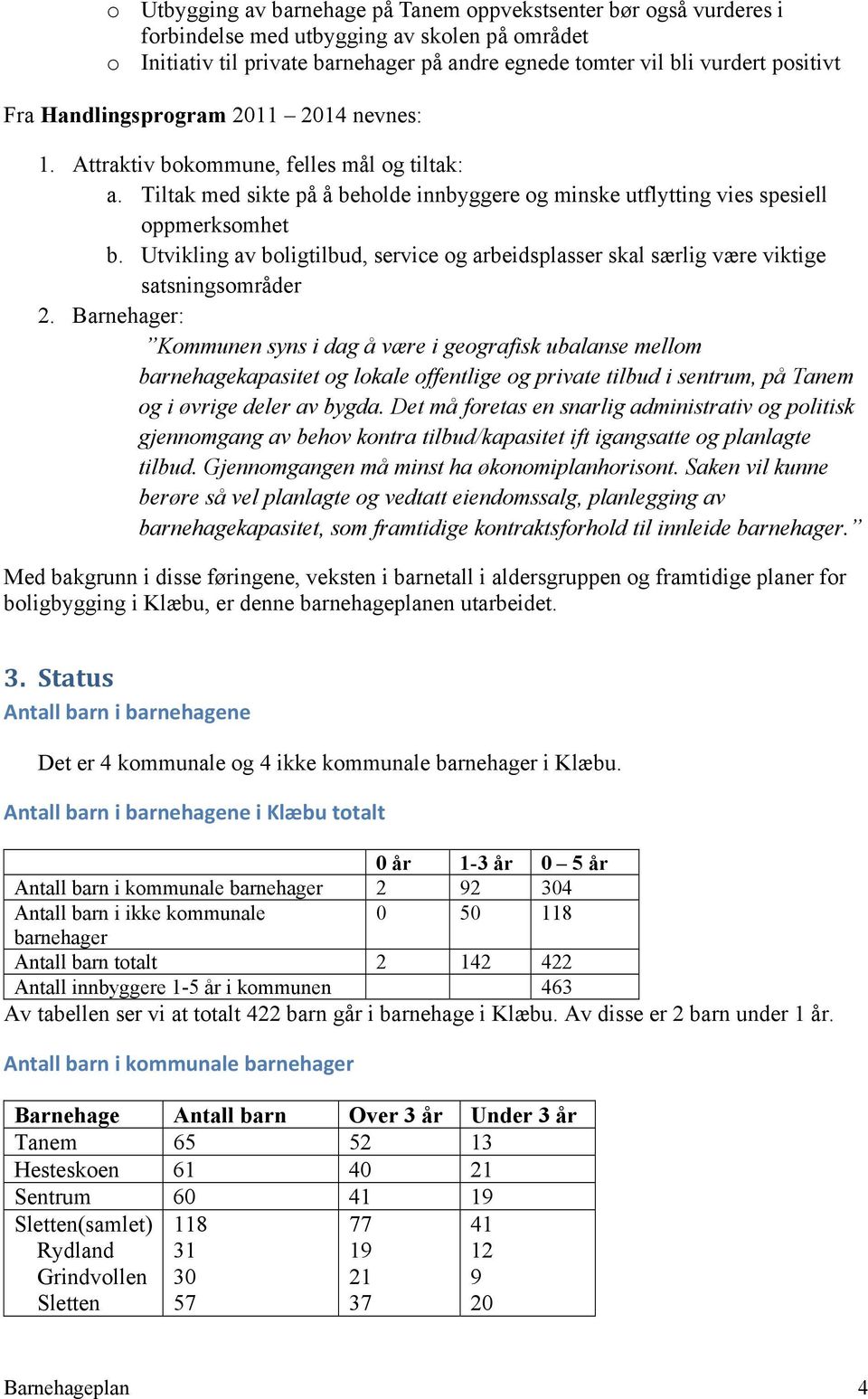 Utvikling av boligtilbud, service og arbeidsplasser skal særlig være viktige satsningsområder 2.