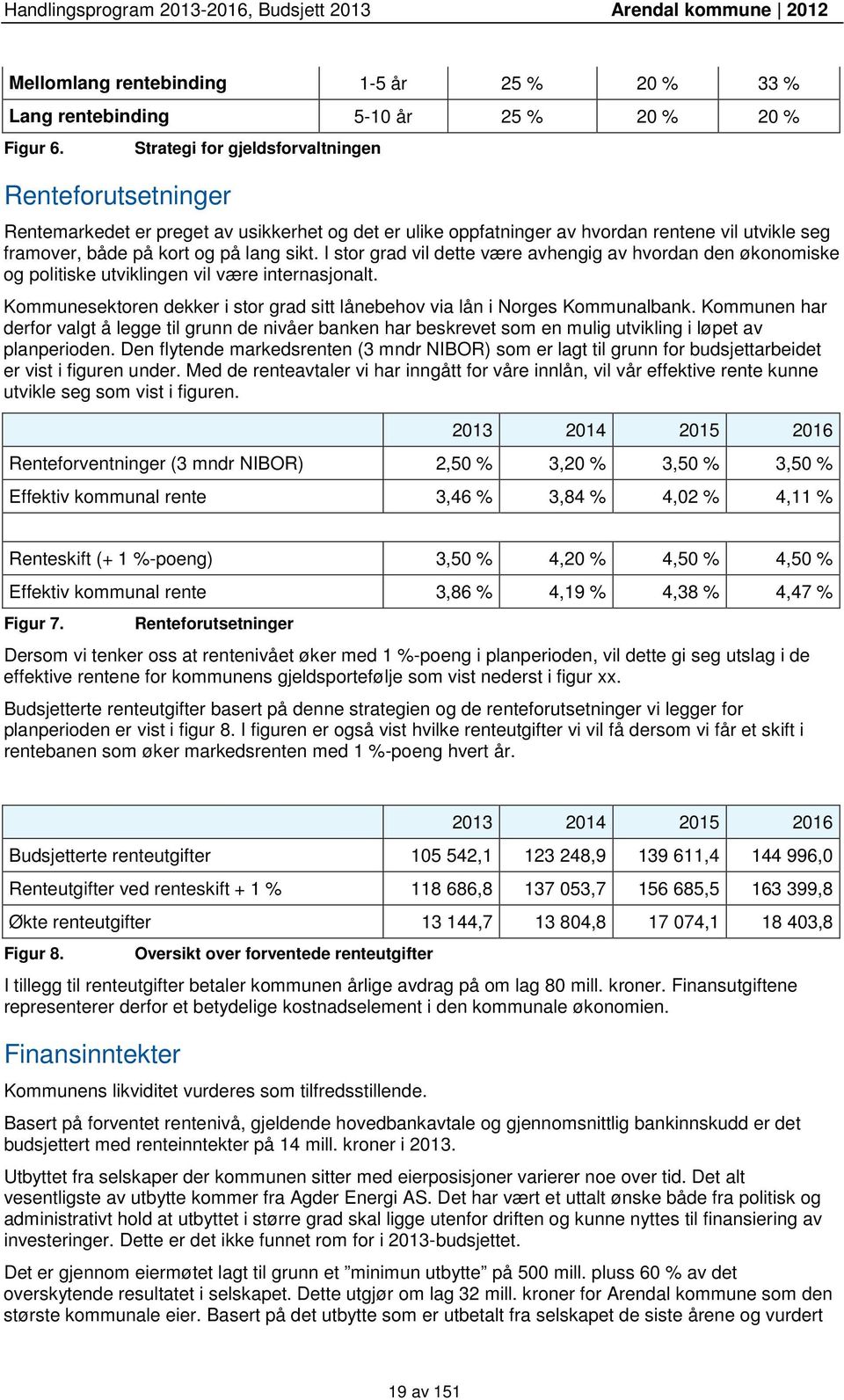 I stor grad vil dette være avhengig av hvordan den økonomiske og politiske utviklingen vil være internasjonalt. Kommunesektoren dekker i stor grad sitt lånebehov via lån i Norges Kommunalbank.