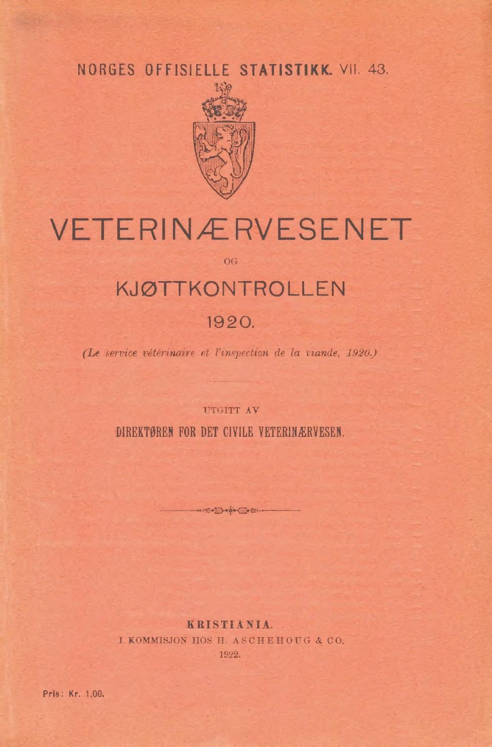 (Le service vétérinaire et l'inspection de la viande, 90) UTGITT