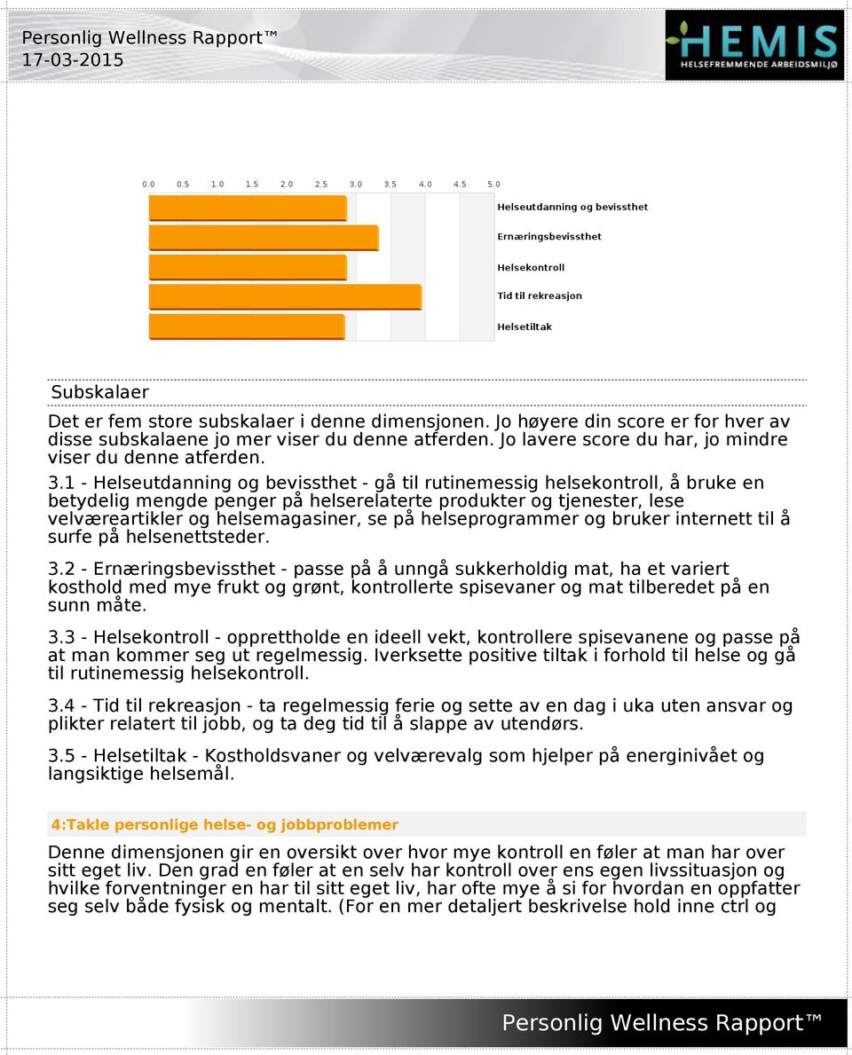 1 - Helseutdanning og bevissthet - gå til rutinemessig helsekontroll, å bruke en betydelig mengde penger på helserelaterte produkter og tjenester, lese velværeartikler og helsemagasiner, se på