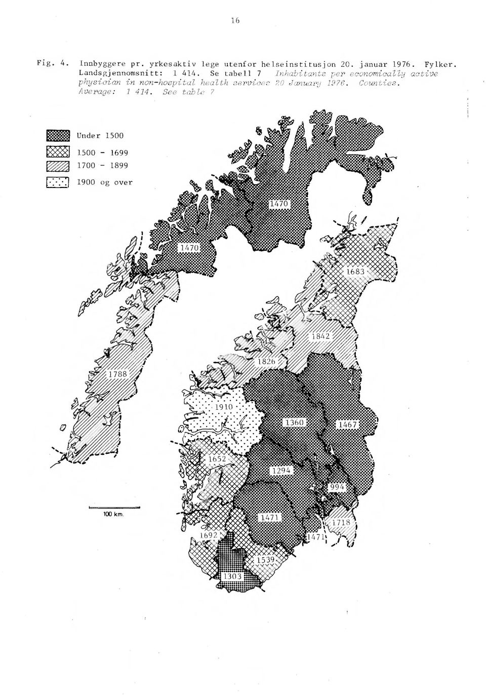 Se tabell 7 Inhabitants per economically active physician in nonhospital