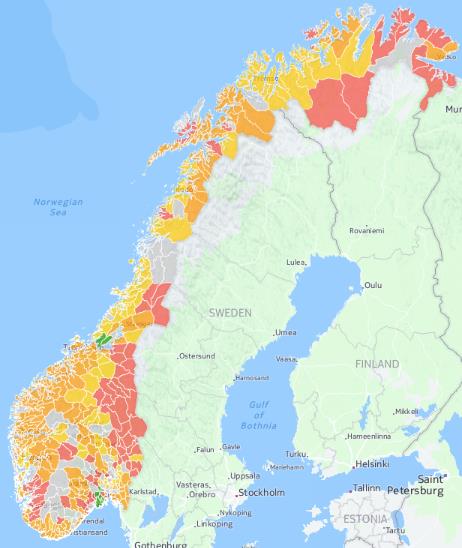 Status pr 22.april 2016 64 avsluttet, sier nei (15%) 78 utreder (18%) 83 forhandler (19%) 192 int.avtaler (45%) 11 vedtatt fusjonert (3%) Sandefj.