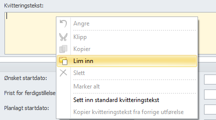 Arbeidsordre Kvitteringsteksten er et viktig aspekt ved dokumentering av utførte arbeidsordre.