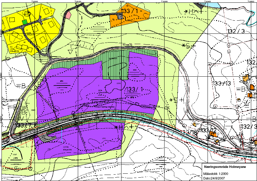 Holmøyane: ca. 42 daa Planstatus: Er regulert til næringsformål: Infrastruktur: Ligg inntil bustadområde der infrastruktur som vatn og avløp er etablert.