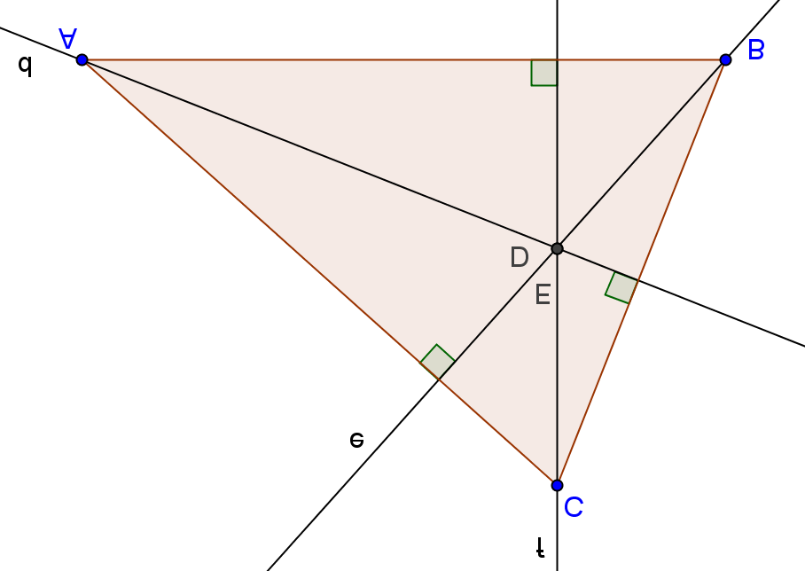 Ortosenter med GeoGebra Ortosenteret Du skal finne ortosenteret i en trekant med GeoGebra. NB! Klikk på Innstillinger og på Grafikkfelt. Det må stå x Akse: y Akse = 1 : 1. Klikk på ikon nr.