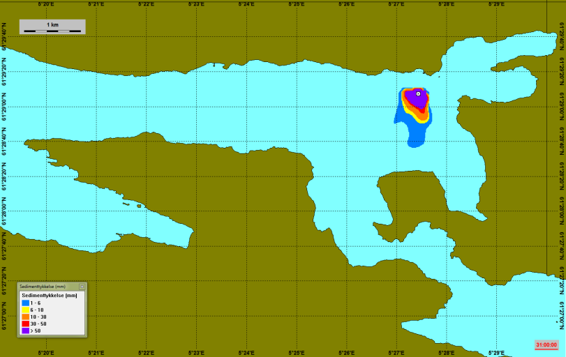 2. DREAM modellering fremtidsscenarier B: 25 år B: 50 år B: 25 år B: 50 år Sedimentasjonsplott for framtidsscenarioer