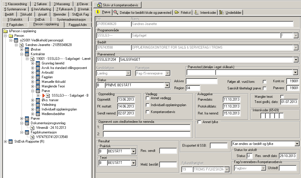 Registrering av prøve til lærling, lærekandidat og elev s 3 4 6 5 7 8 9 0 3 4 VIKTIG!!!!!! Det er kun det fylket som eier kandidaten som skal opprette prøvebilde i VIGO.