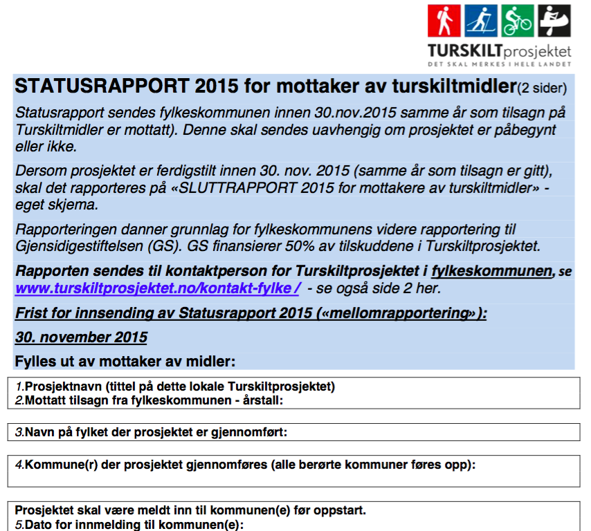 STATUSRAPPORT Sendes fylkeskommunen (med