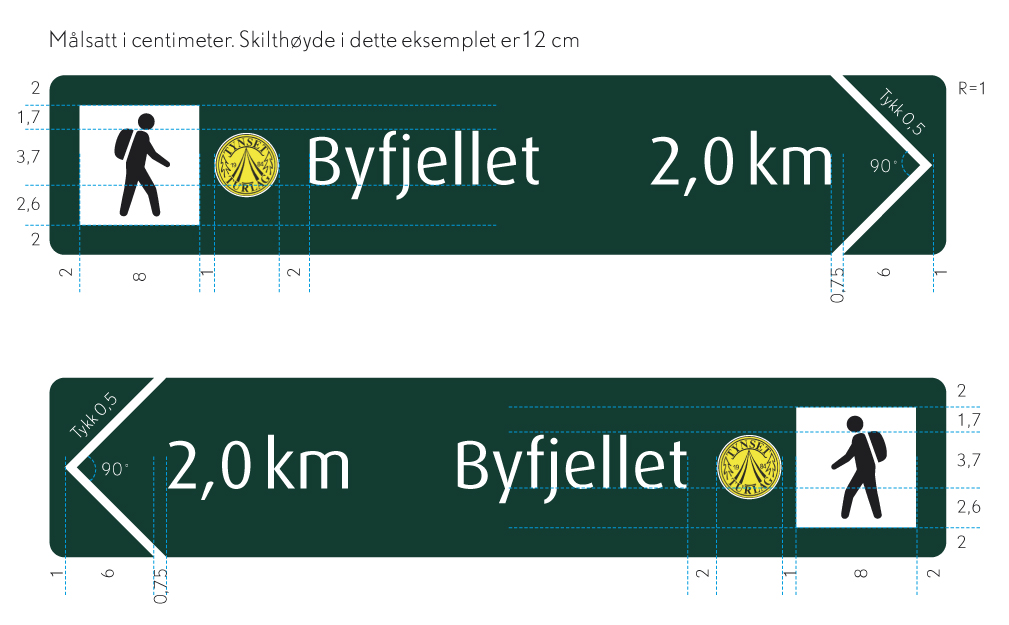 RETNINGSSKILT Side 26 i manualen Eksempel på teknisk