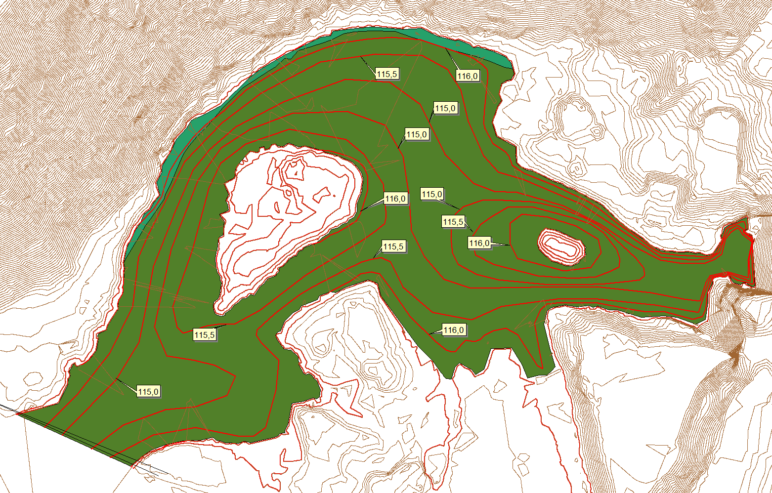 3 Vannlinjeberegninger med HEC-RAS 3.1 INNGANGSDATA 3.1.1 Hydraulisk modell Flomsonen er beregnet ved hjelp av programmet HEC-RAS 5.0.3. Modellen er satt opp som en 2- dimensjonell dynamisk hydraulisk modell.