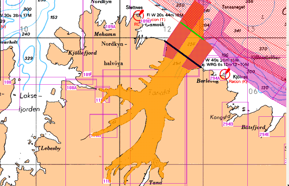 Transekt fra Tanafjorden: Allerede stengt reketrålfelt inne i Tanafjorden foreslås som referanseområde hvor det ikke tillates fiske med trål etter reke.