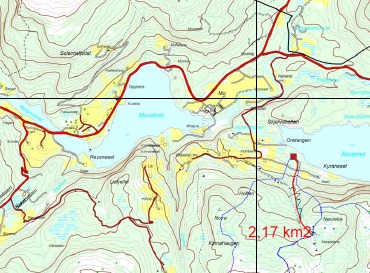 Ervikselva kraftverk har søkt om to alternative utbyggingar, ei med regulering av Øygardsvatnet med 1 meter (alternativ 1) og ei utan regulering (alternativ 2).