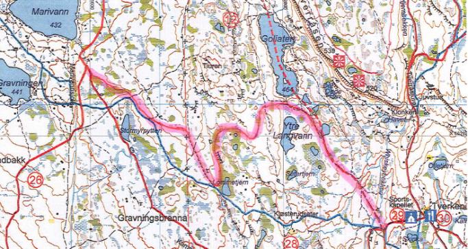 1 Tverken - Marivann Planere trase som har mange ujevnheter i dag, slik at det kreves mindre