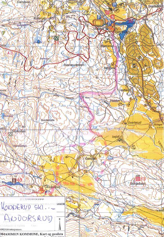 9 Konnerud stadion Andorsrud (nyanlegg) Planering av trase