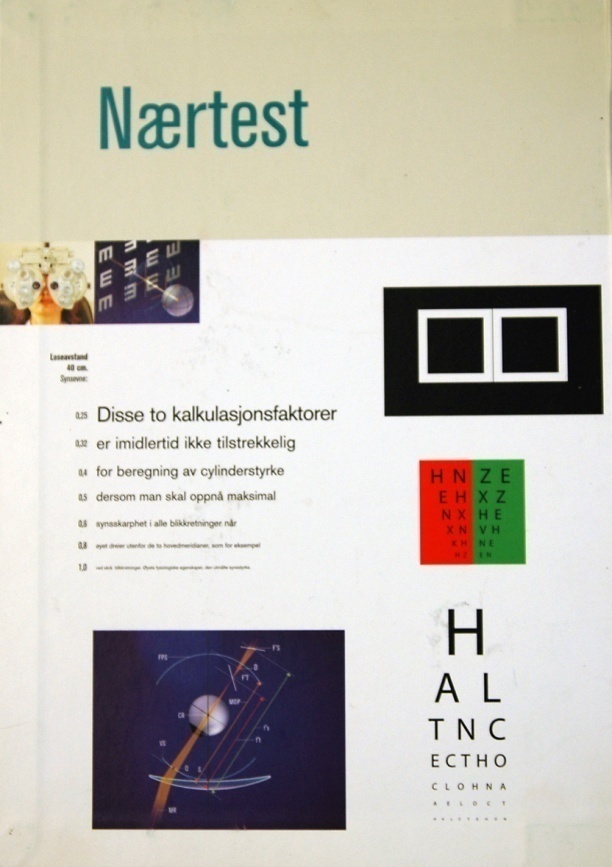 Reklametavle 2 (Se figur 2.5) er en lesetest som er laget for testing på 40 cm. Dette er en test som opprinnelig var på svensk, og har blitt oversatt til norsk.