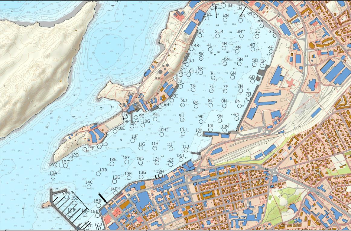 som alle er klassifisert som sårbare. I tillegg er det registert en ålegresseng i indre del av havneområdet i Rønvikleira, enga er verdisatt som viktig. 4. MATERIALE OG METODE 4.