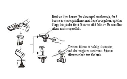 Rengjøring av filteret Sørg for at strømbryter er avslått (og evt. strømtilkobling frakoblet), før rengjøring av filteret.