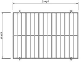 Boksvegg tett med 1 m gitter Boksvegg tett med 1,5 m gitter Boksvegg tett med 2 m gitter Tillegg horisontal plank i boksvegg Boksvegg horisontal Boksvegg tett med