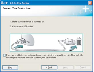 Felsökning Vianmääritys Feilsøking Fejlfinding www.hp.com/support Problem: (Endast Windows) Ingen uppmaning om att ansluta USB-kabeln visades. Åtgärd: Stäng alla fönster.