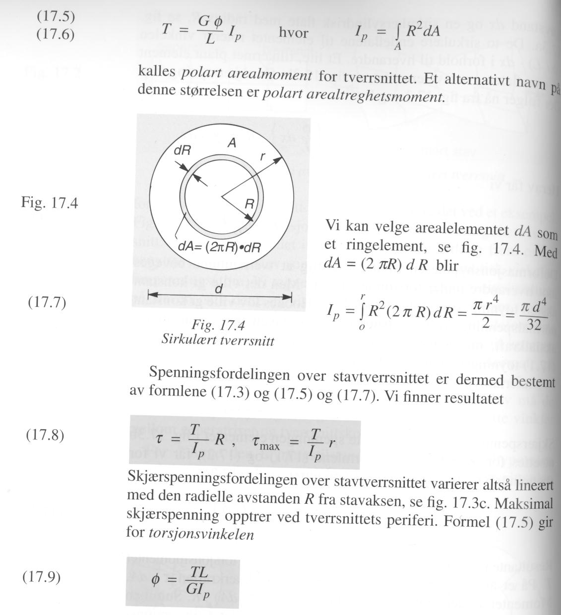 Side av Eksemel Akselen i eksemel ble belastet så den vred seg med en torsjonsvinkel å 3,3. Akselen er laget av stål.