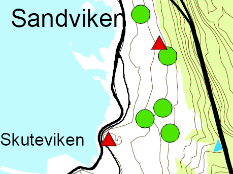 Forslag til planprogram - reguleringsplan med konsekvensutredning for Mulebanen 11 Figur 5 Utsnitt fra temakart arkeologi struktur (barnehager og skoler) Figur 6 Utsnitt fra temakart sosial