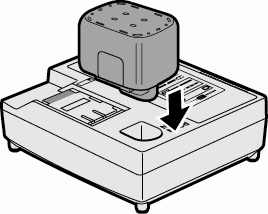 2. Insert the battery pack firmly into the charger. 3. During charging, the charging lamp will be lit.